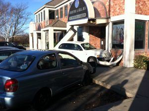 Car Crash Into a Building Structure
