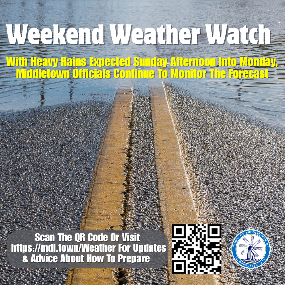 Weekend Weather Monitoring Updates Flooded Road