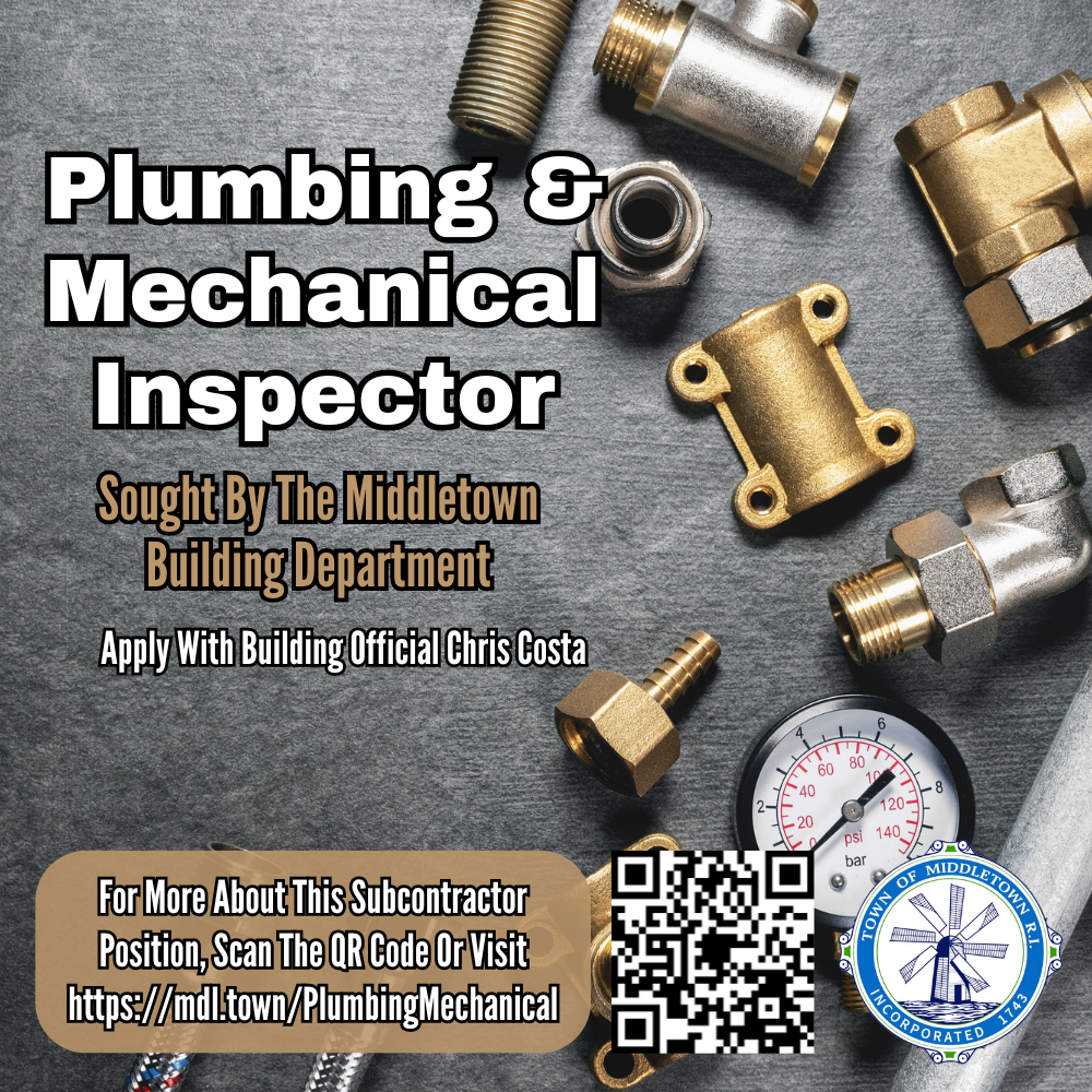 Plumbing & Mechanical Inspector Vacancy Parts On Gray Background 122625