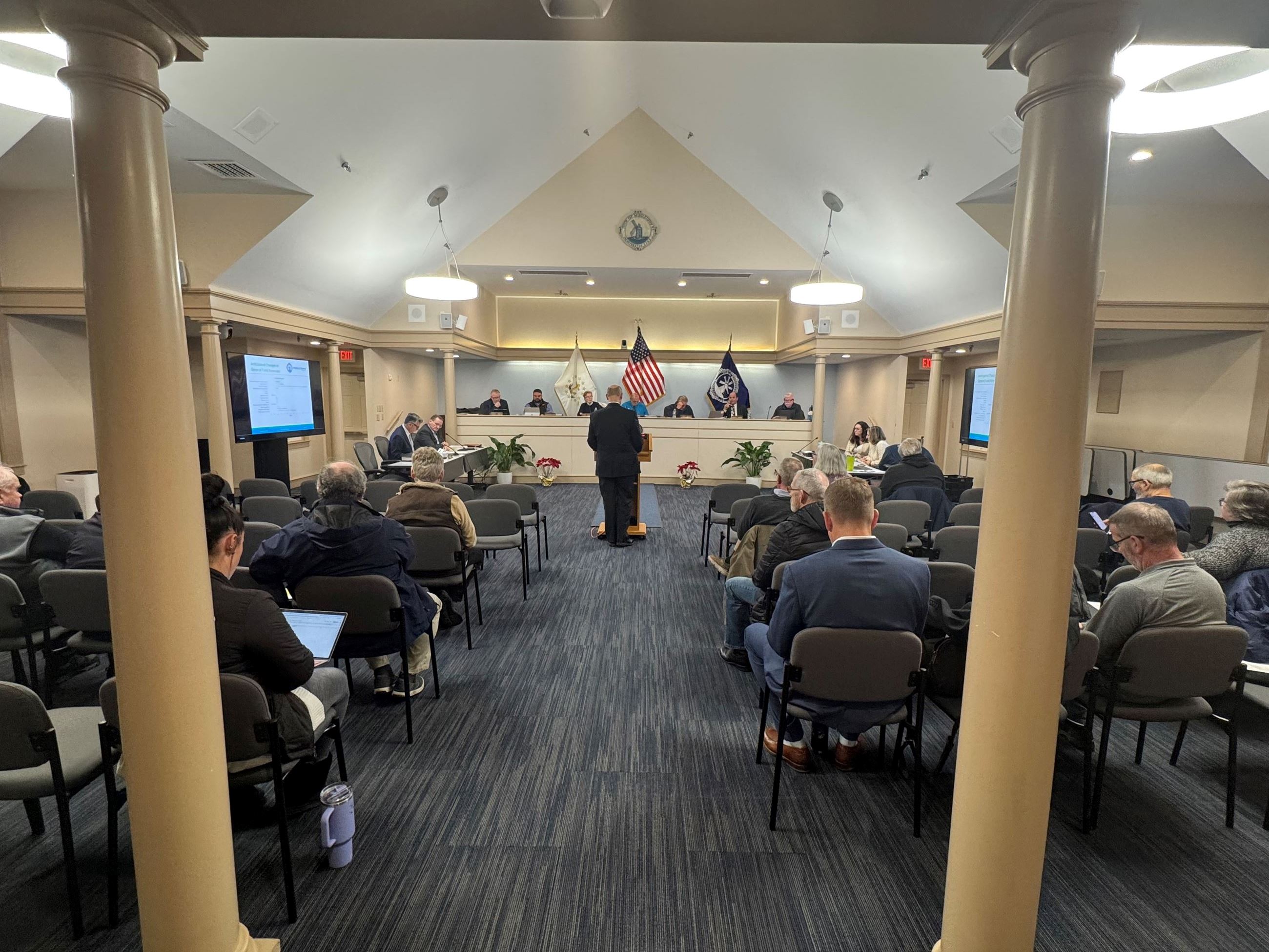 Opening Night For Fiscal 2027 Budget In Town Hall Marc Tanguay Speaks To The Town Council