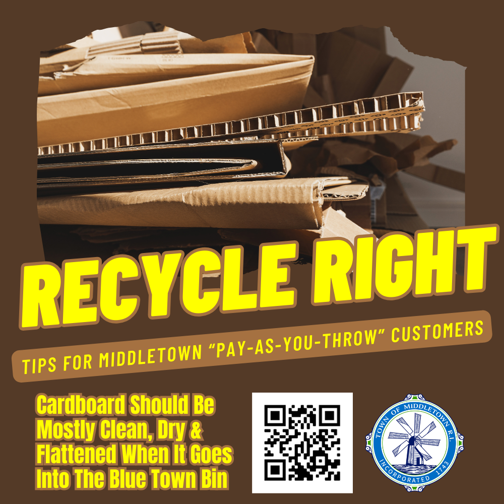 Recycle Right Brown Graphic With Information About Cardboard