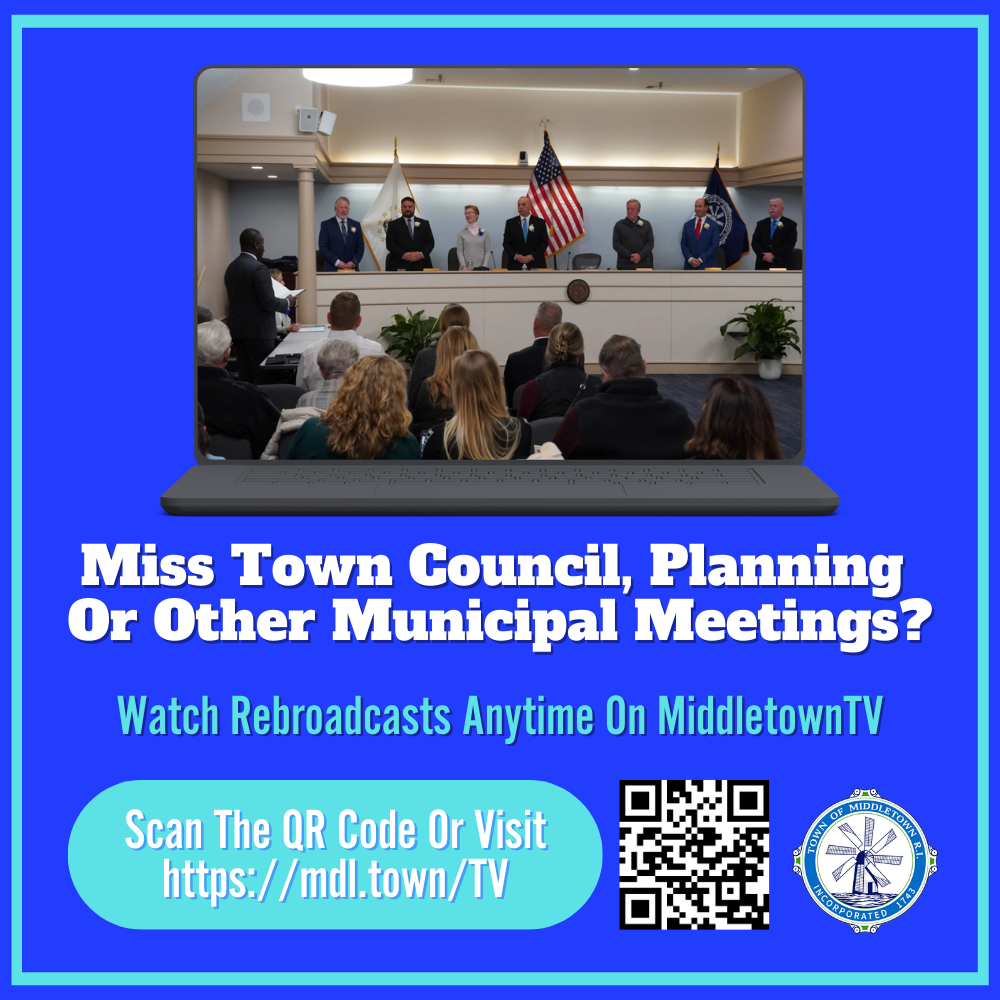 Middletown TV Graphic With Town Council Swearing In With Gabe Amo