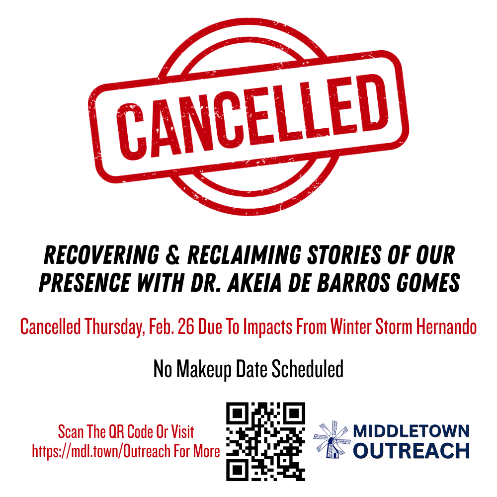 Cancelled Event At Middletown Public Library