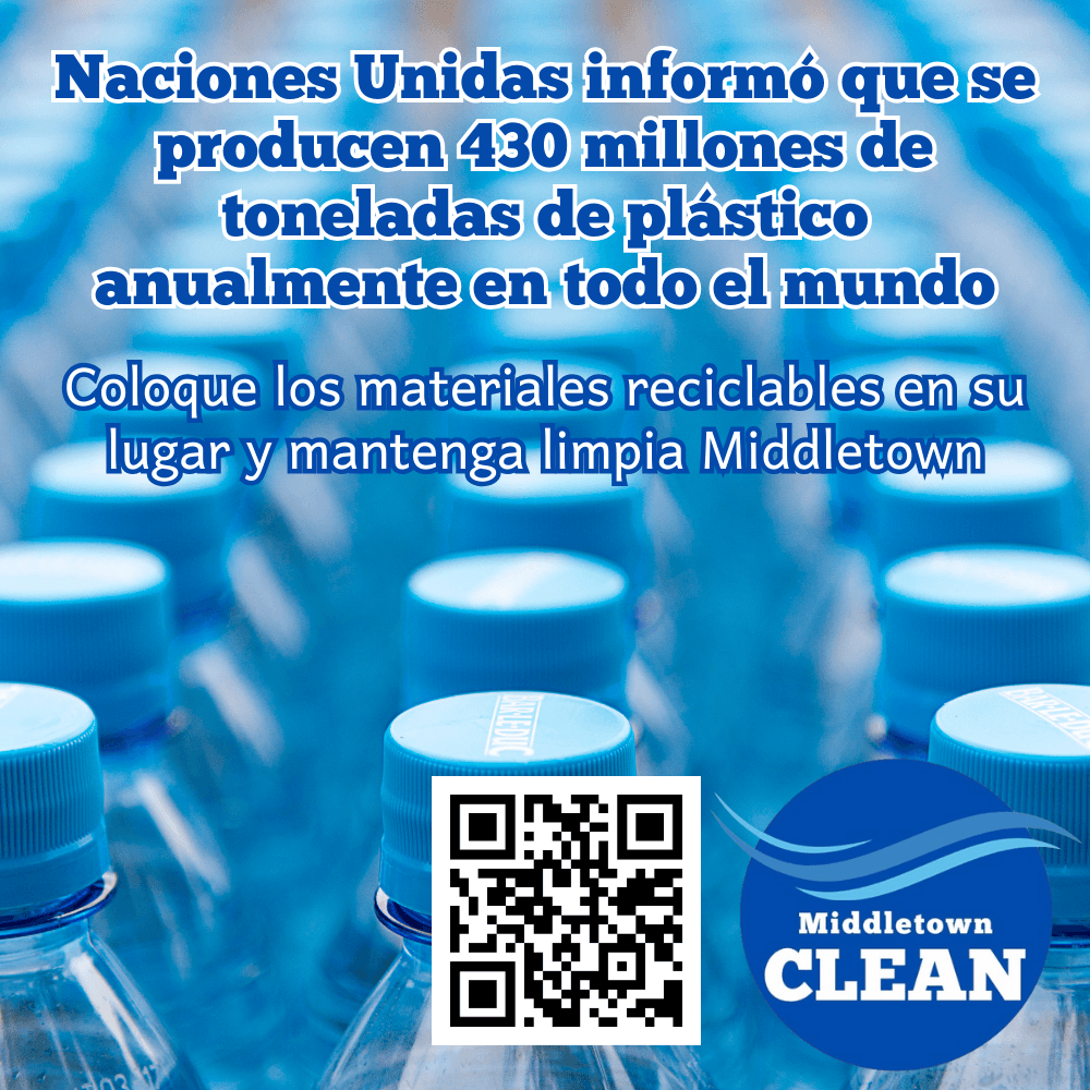 Spanish Plastic Bottle Recycling Graphic Middletown Clean 