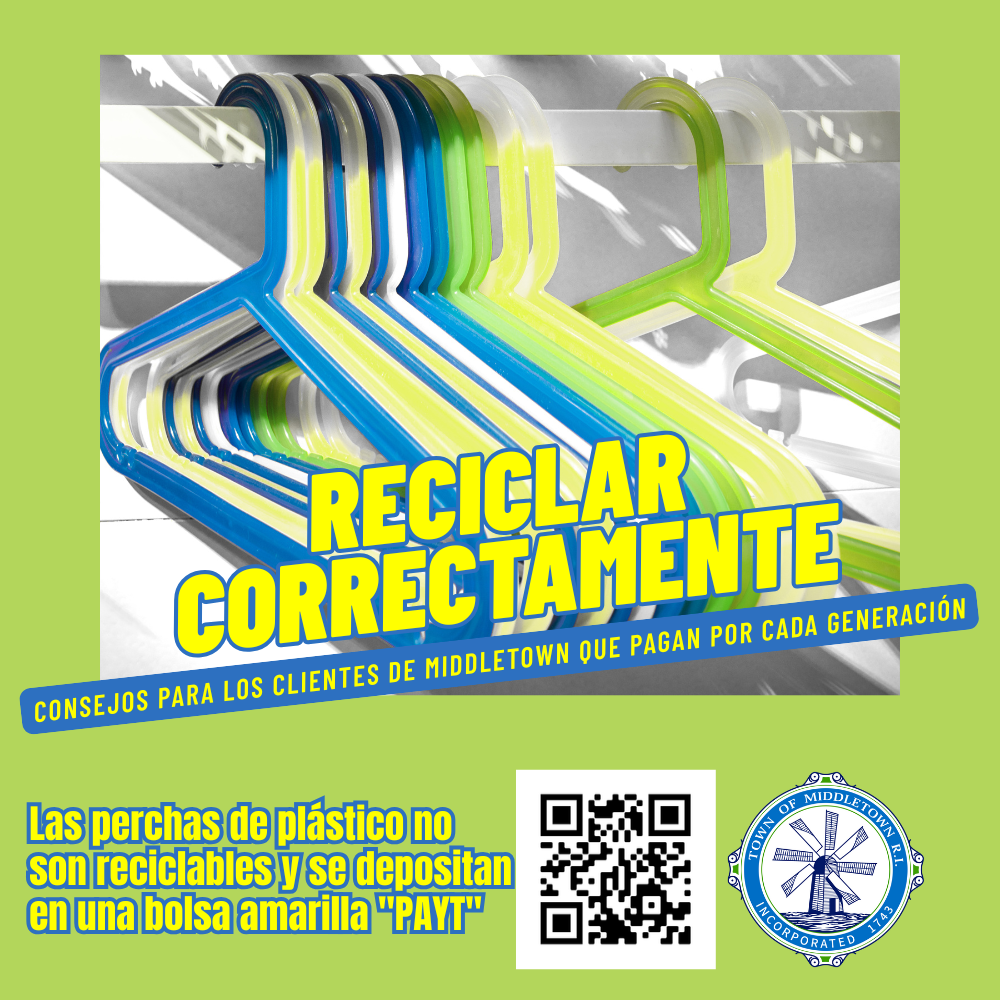 Recycle Right Graphic About Proper Disposal Of Plastic Hangers Spanish