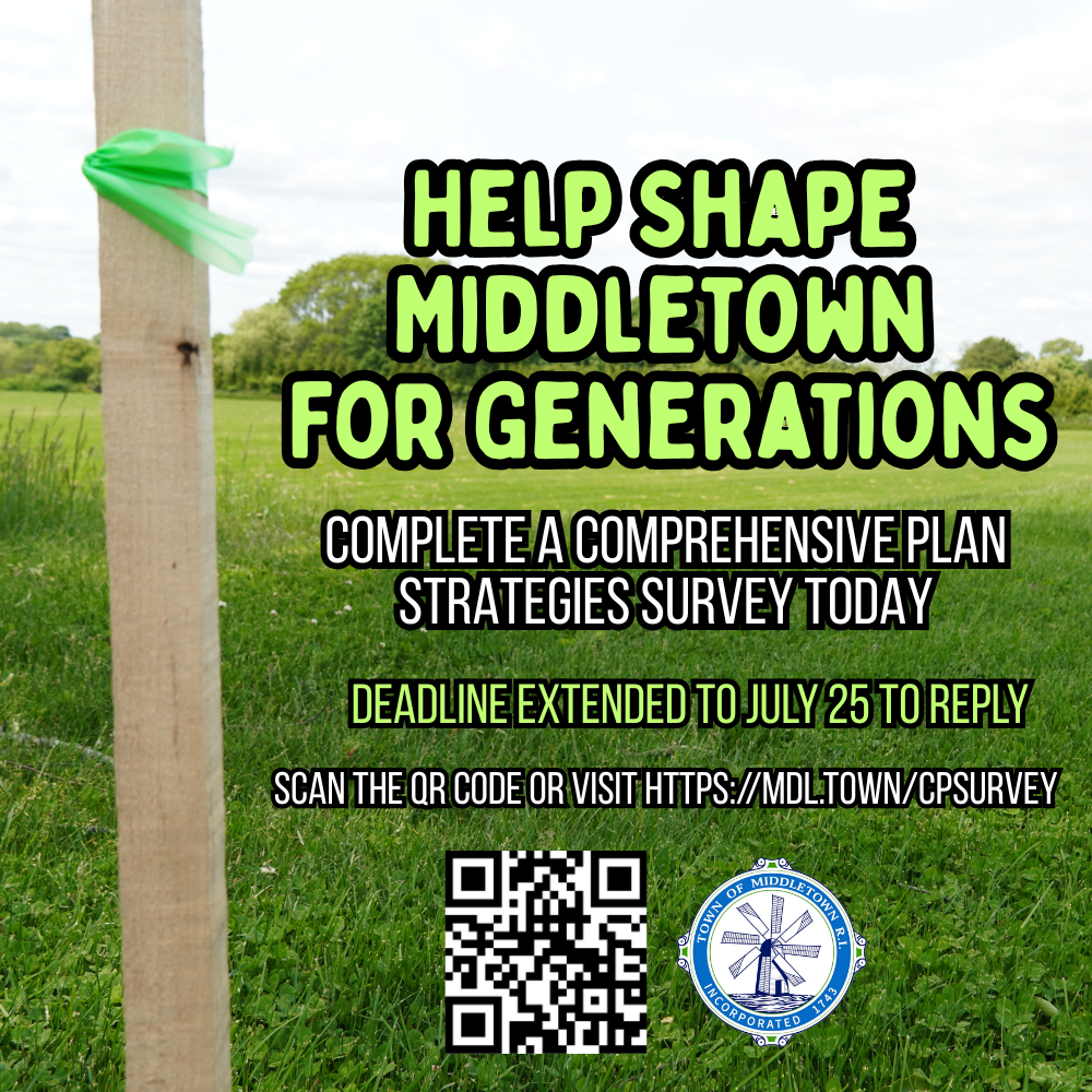 Comp Plan Survey Deadline Graphic Open Field With Surveying Stick In Foreground