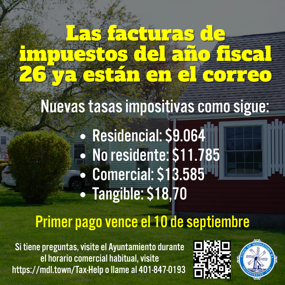 Fiscal 2026 Tax Bills Announcement Graphic Spanish Spanish