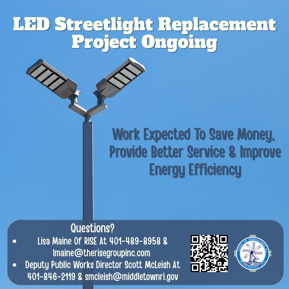 LED Streetlight Work Graphic Ongoing Blue Sky