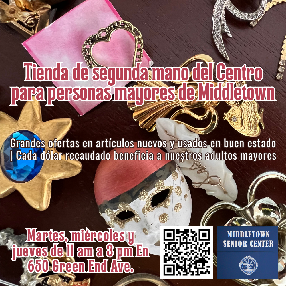 Senior Center Thrift Shop Jewelry Closeup 9825 Spanish