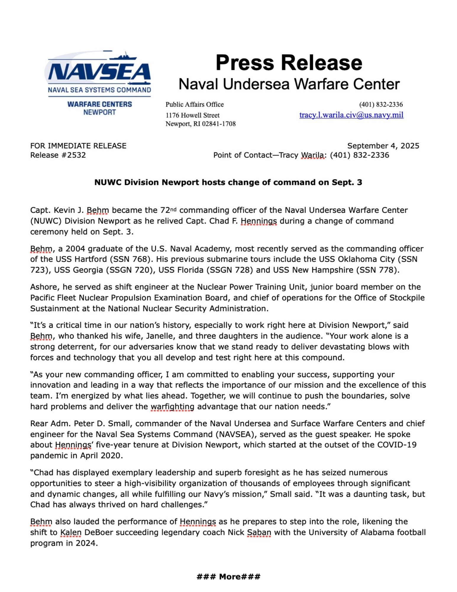 Naval Station Newport Change Of Command 9325 1