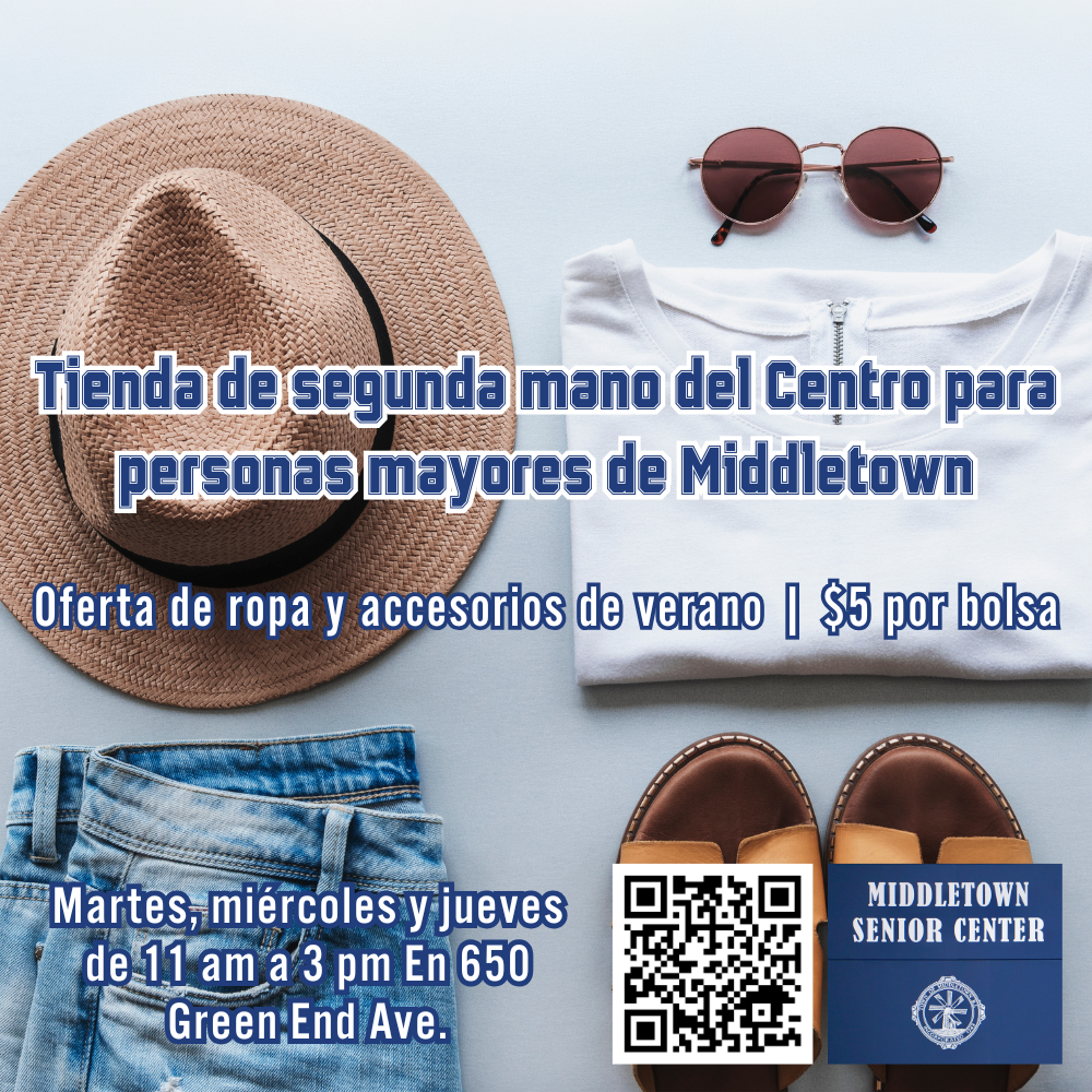 Senior Center Thrift Shop $5 Bag Sale 92425 Spanish