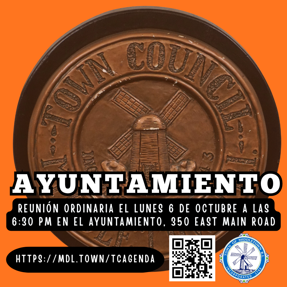 Town Council Regular Meeting Announcement 10625 Orange Spanish