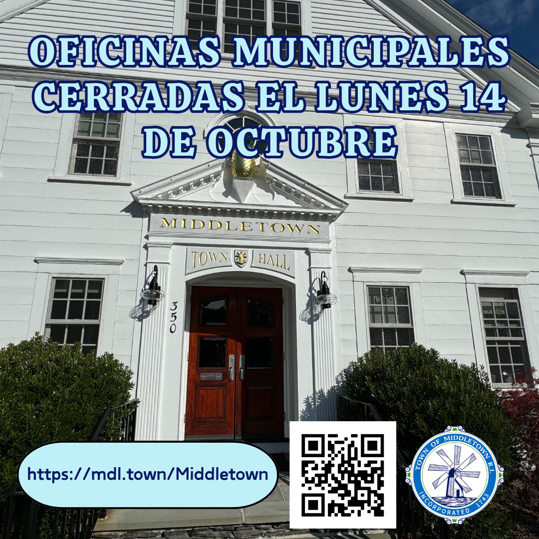 Town Offices Closed Graphic Front Picture Of Town Hall 101325 Spanish