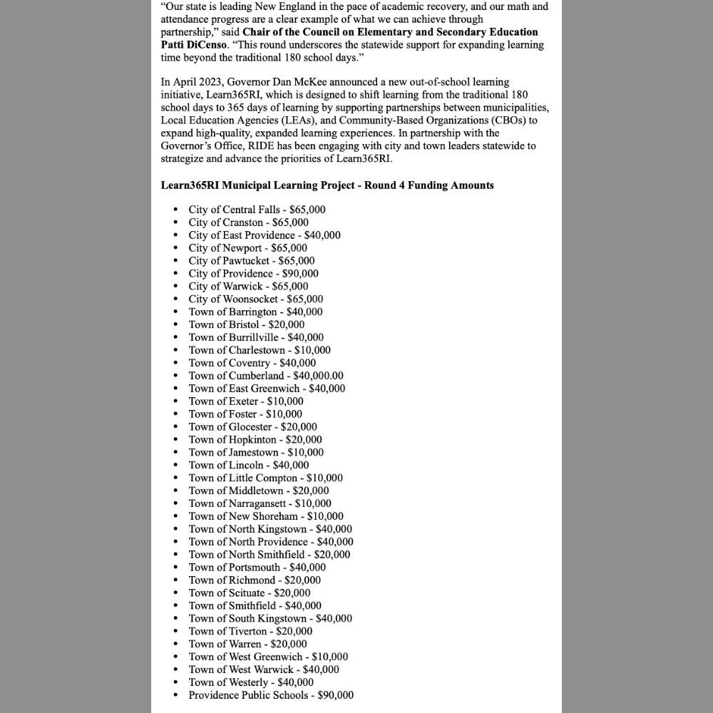 20K In State Learn365RI Money Announcement Page 2