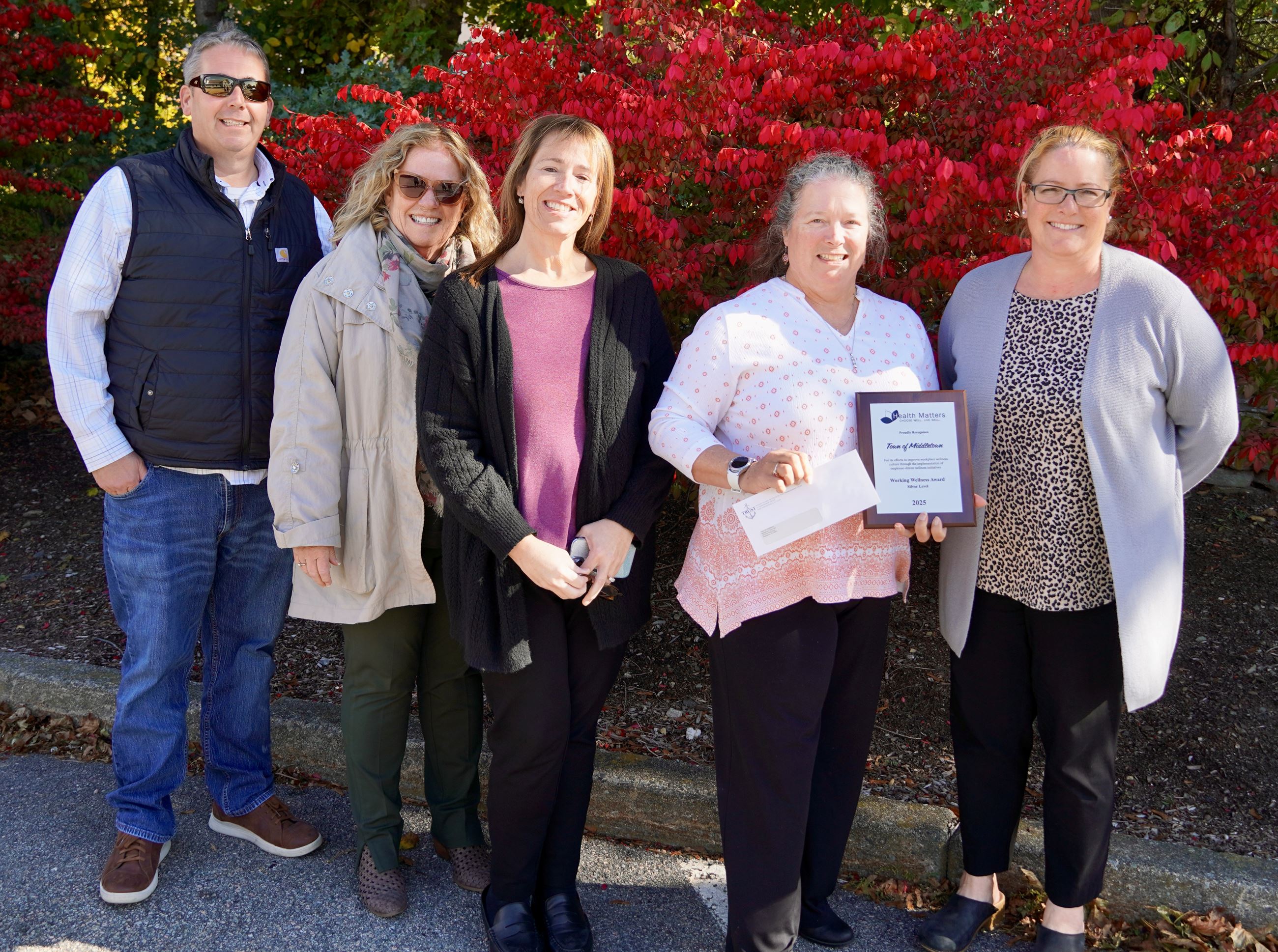 Wellness Committee RI Interlocal Risk Management Trust 1000 Check And Silver Level Award Group Shot
