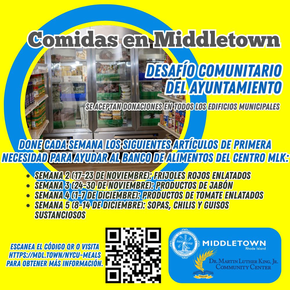 Middletown Meals Town Council Community Challenge All Encompassing Graphic Spanish