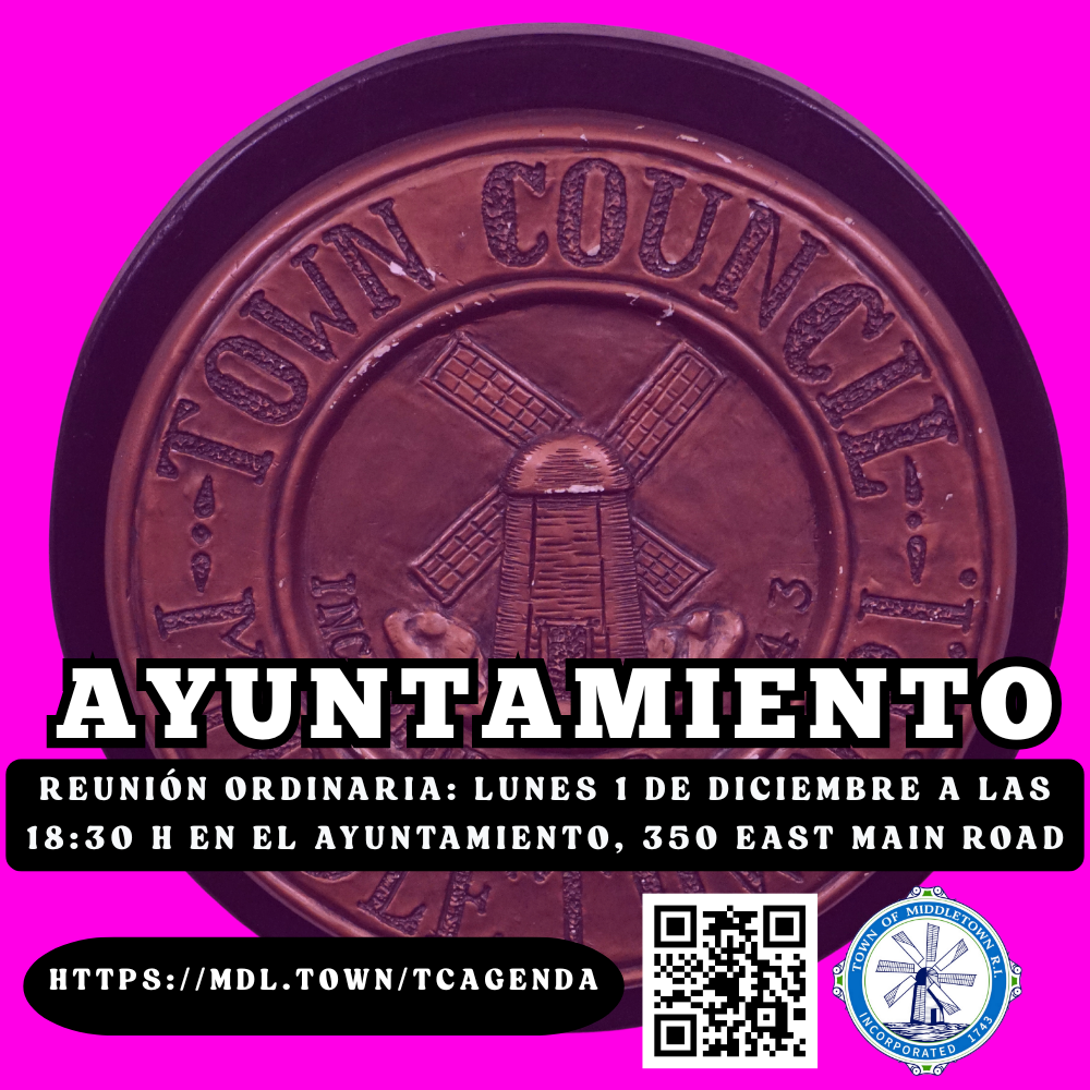 Town Council Meeting Advance Graphic 12125 Hot Pink With Council Logo Spanish