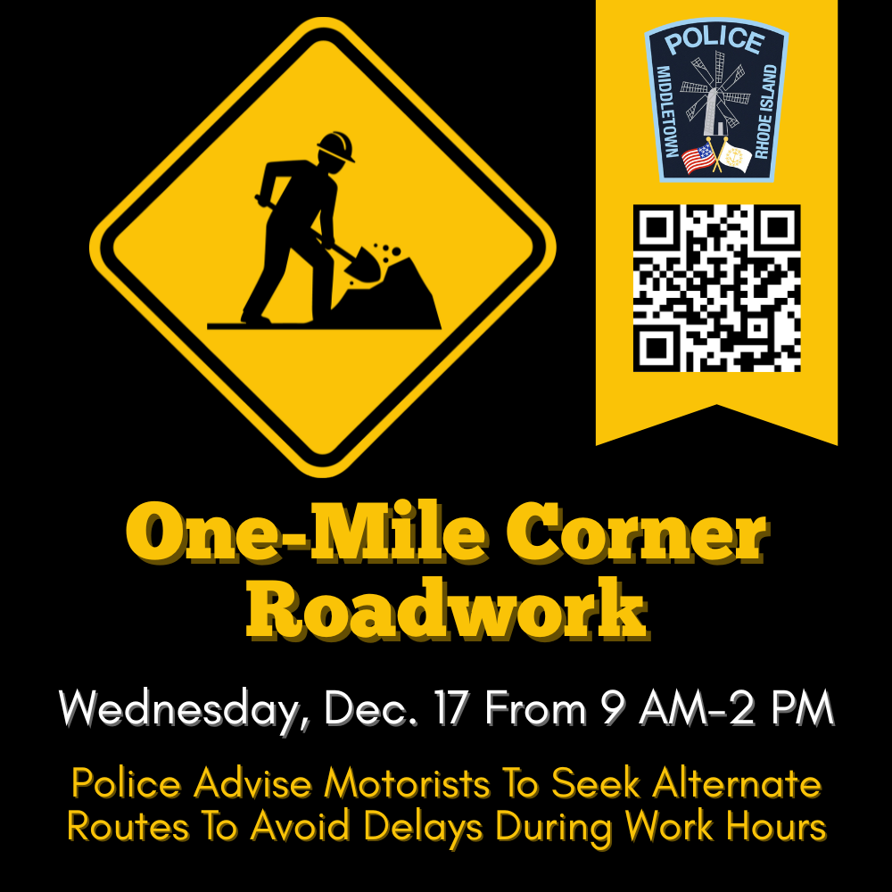 One-Mile Corner Road Work Graphic Black & Gold 121725