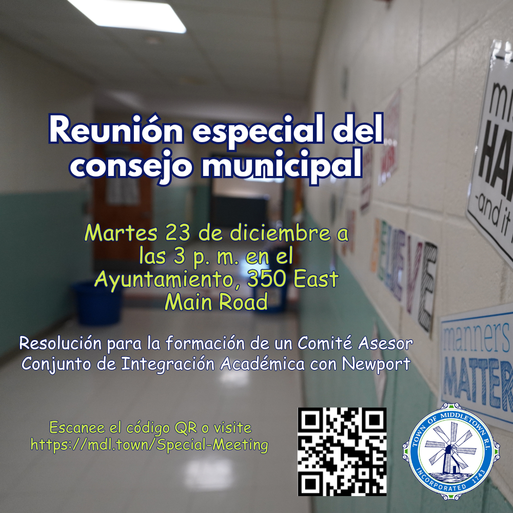 Special Meeting Town Council School Hallway Regionalization Spanish