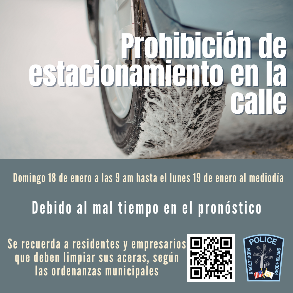 On-Street Parking Ban 11826 Snowy Car Tire Spanish