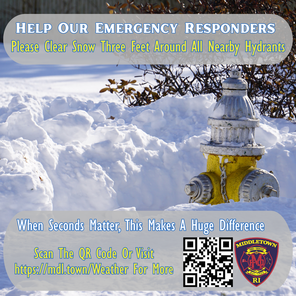 Clear Snow Around All Fire Hydrants To Save Time, Lives & Property