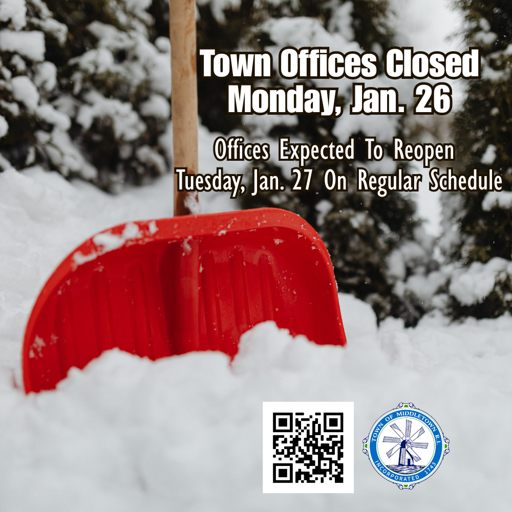 Town Offices Closed Monday Red Snow Shovel