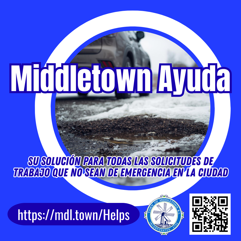 Middletown Helps Pothole With Blue Graphic Spanish