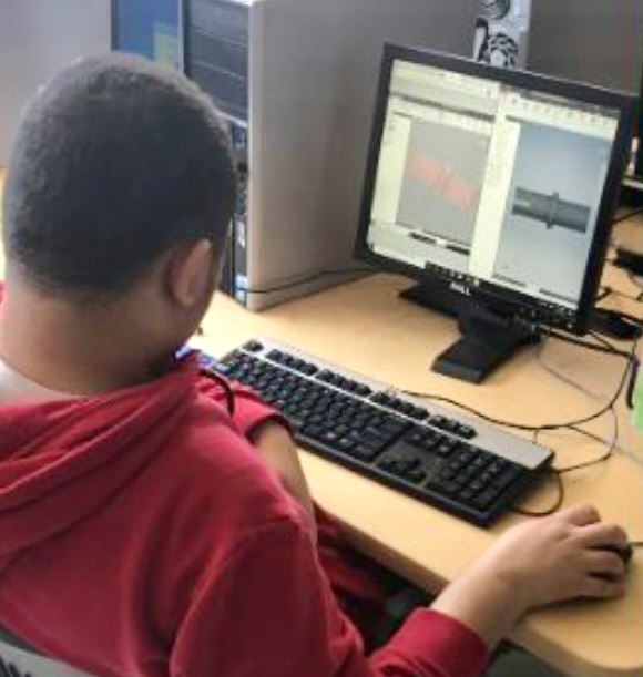 Middletown High School CTE Program Working At A Computer