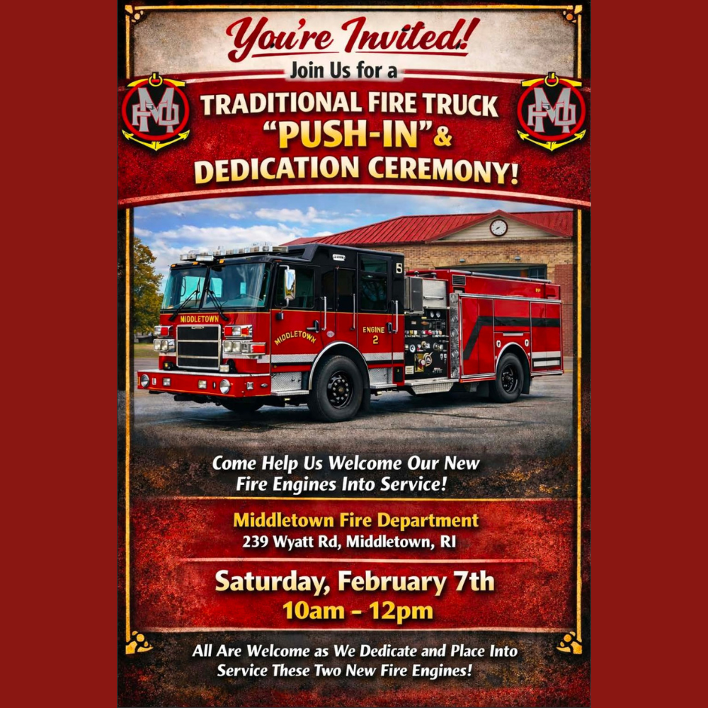 MFD Push-In Ceremony Graphic Red Fire Truck 2726