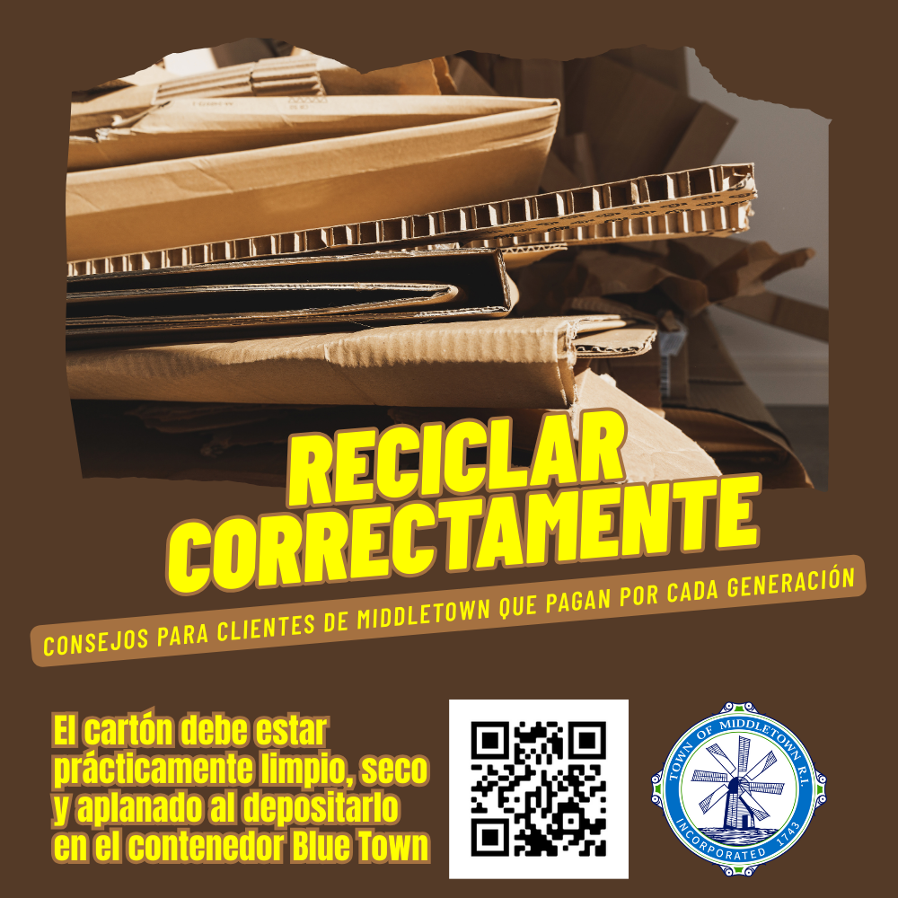 Recycle Right Brown Graphic With Information About Cardboard Spanish