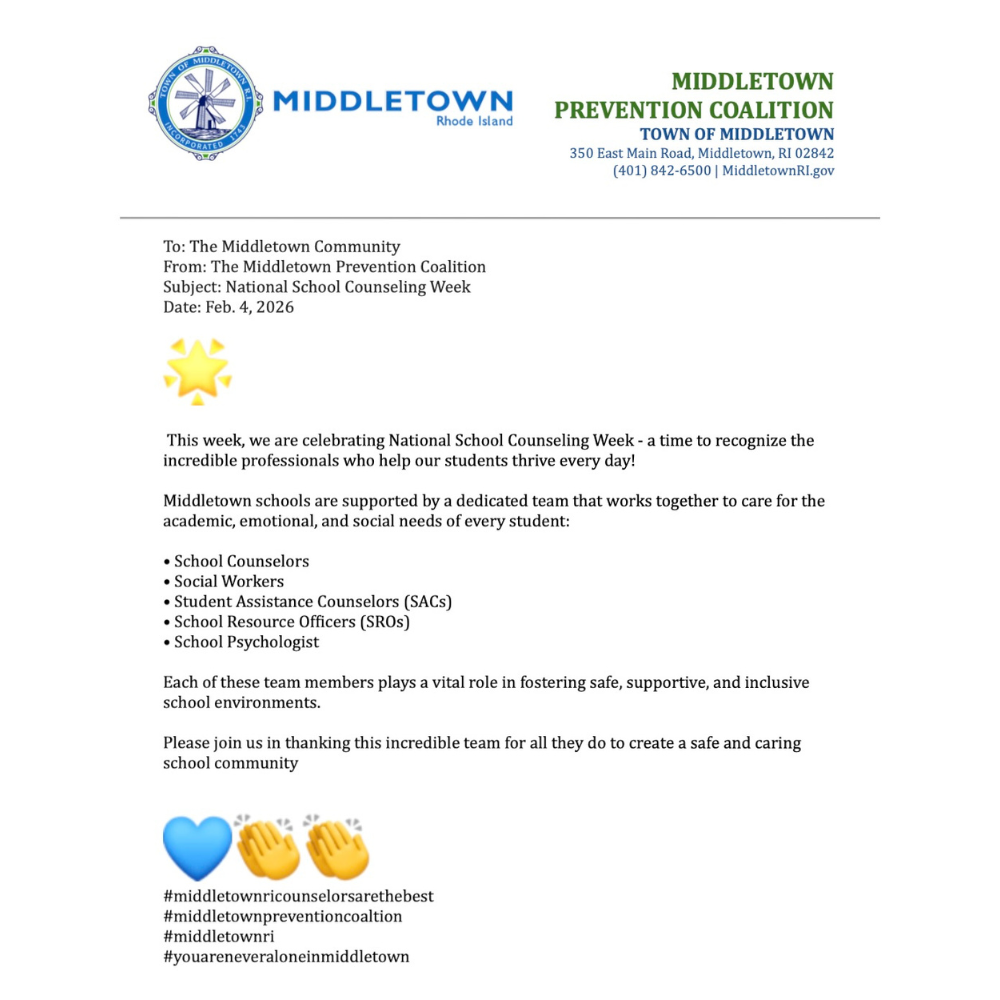 Note From MPC Thanking School Counselors