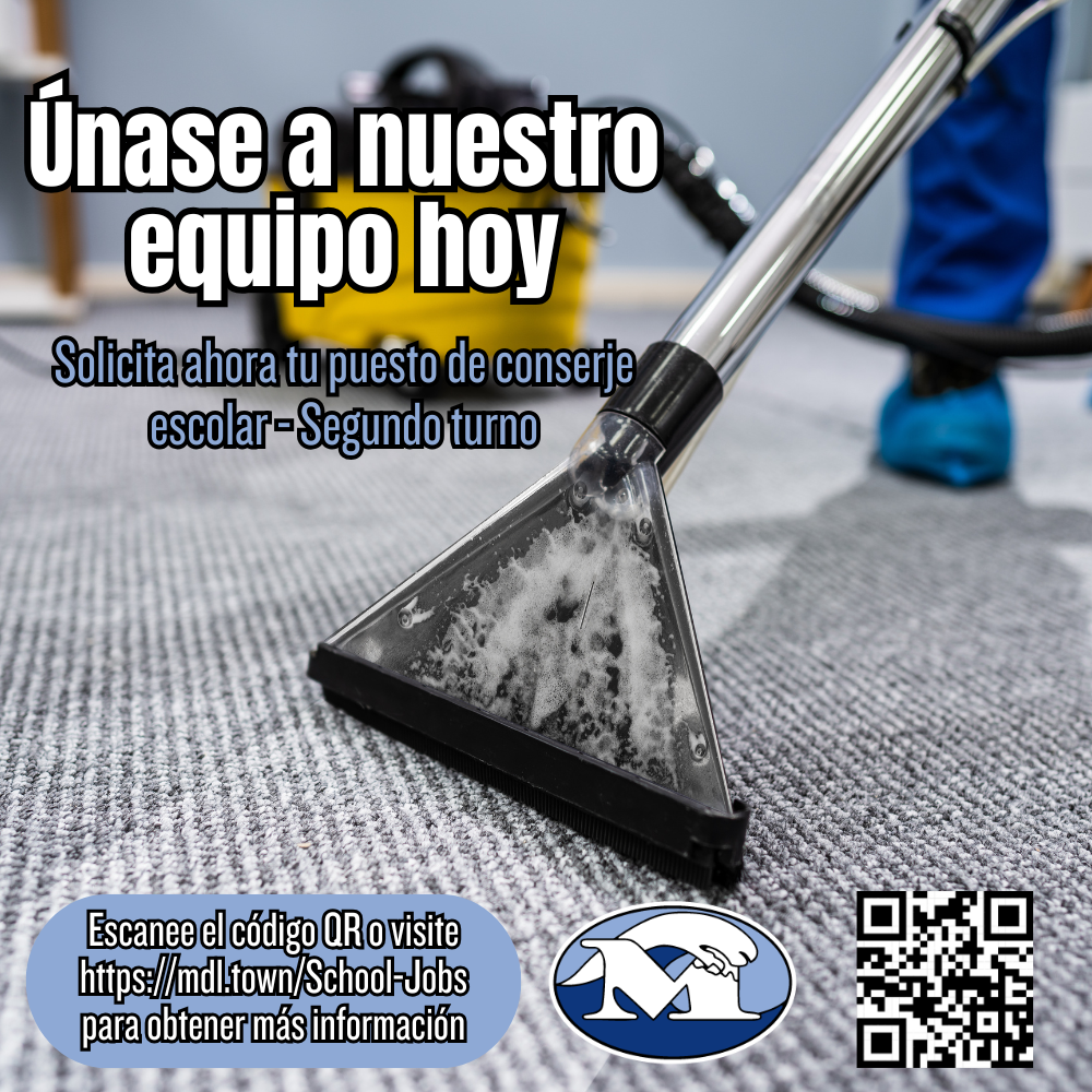 Second Shift School Custodian Graphic Cleaning Carpet Spanish