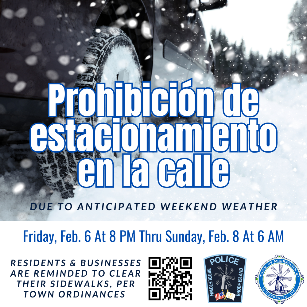 On Street Parking Ban Graphic Snowy Tire Cutting Through The Weather Spanish