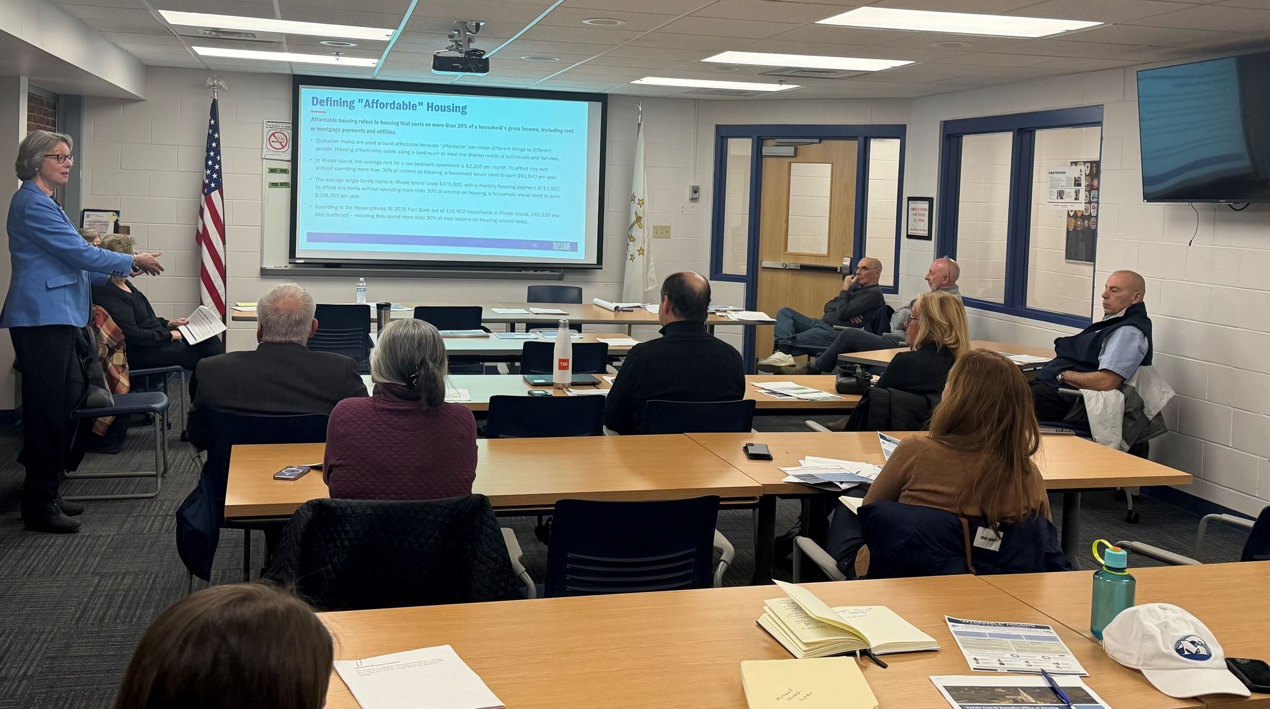 Deb Goddard Speaks To The Affordable Housing Committee From The Fire Station Community Room 2526 Pho