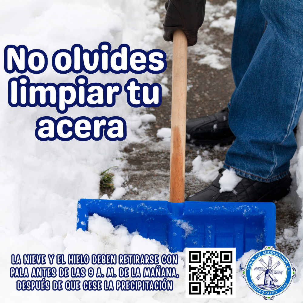 Shovel Your Sidewalk Graphic With Blue Shovel 21026 Spanish