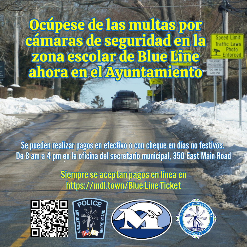 Pay Your Blue Line Tickets Graphic Purgatory Road Spanish