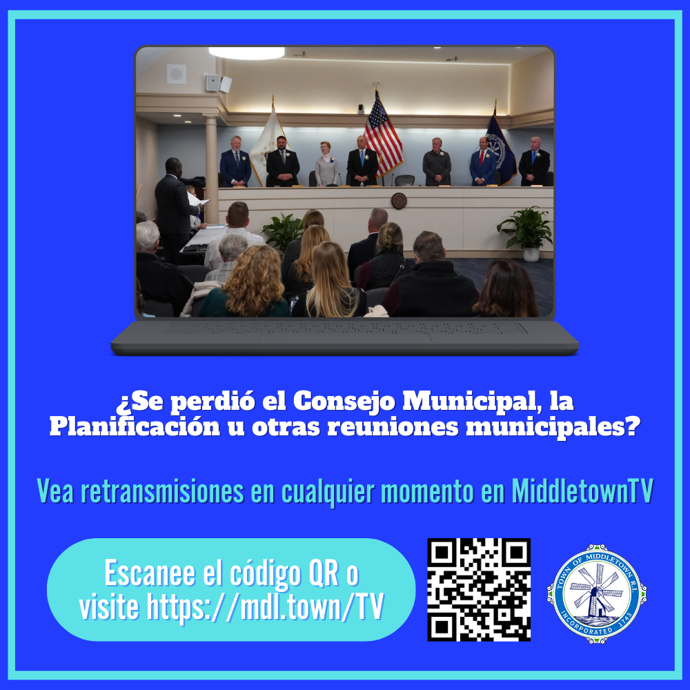 Middletown TV Graphic With Town Council Swearing In With Gabe Amo Spanish