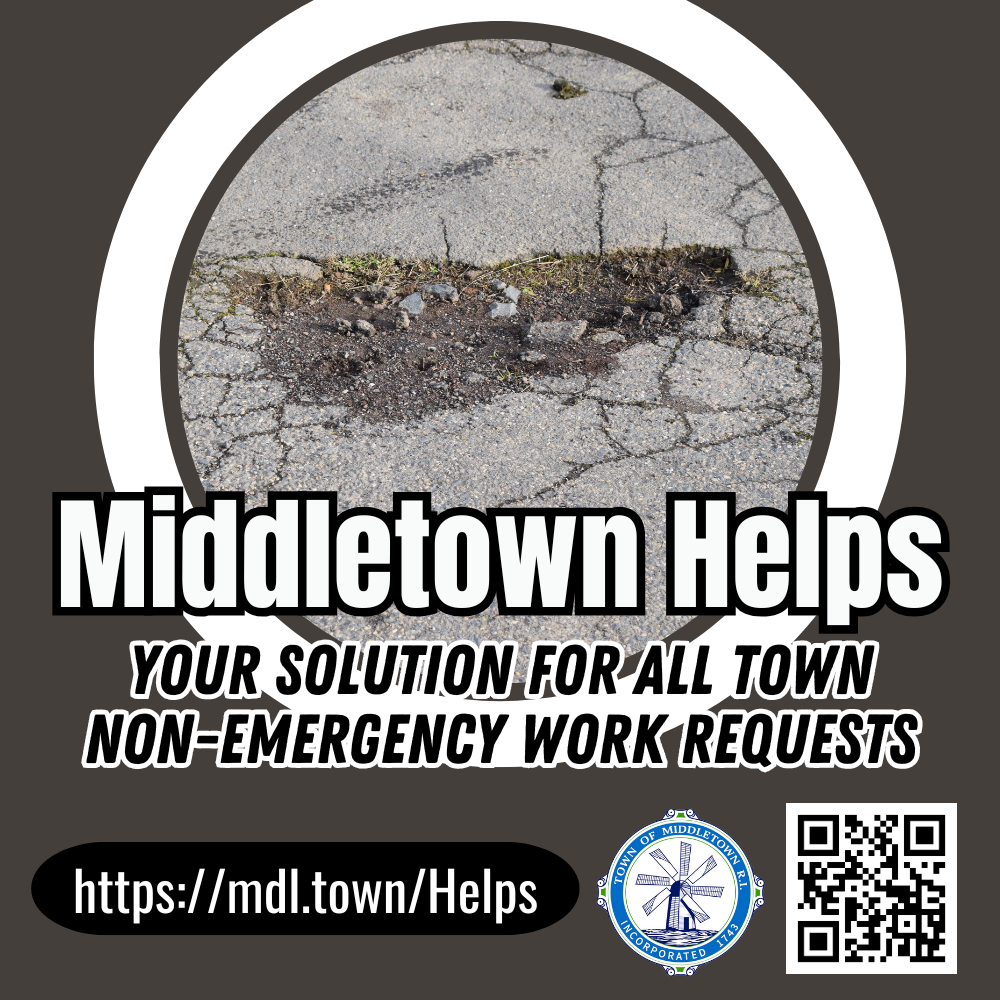 Middletown Helps Black Background With Pothole