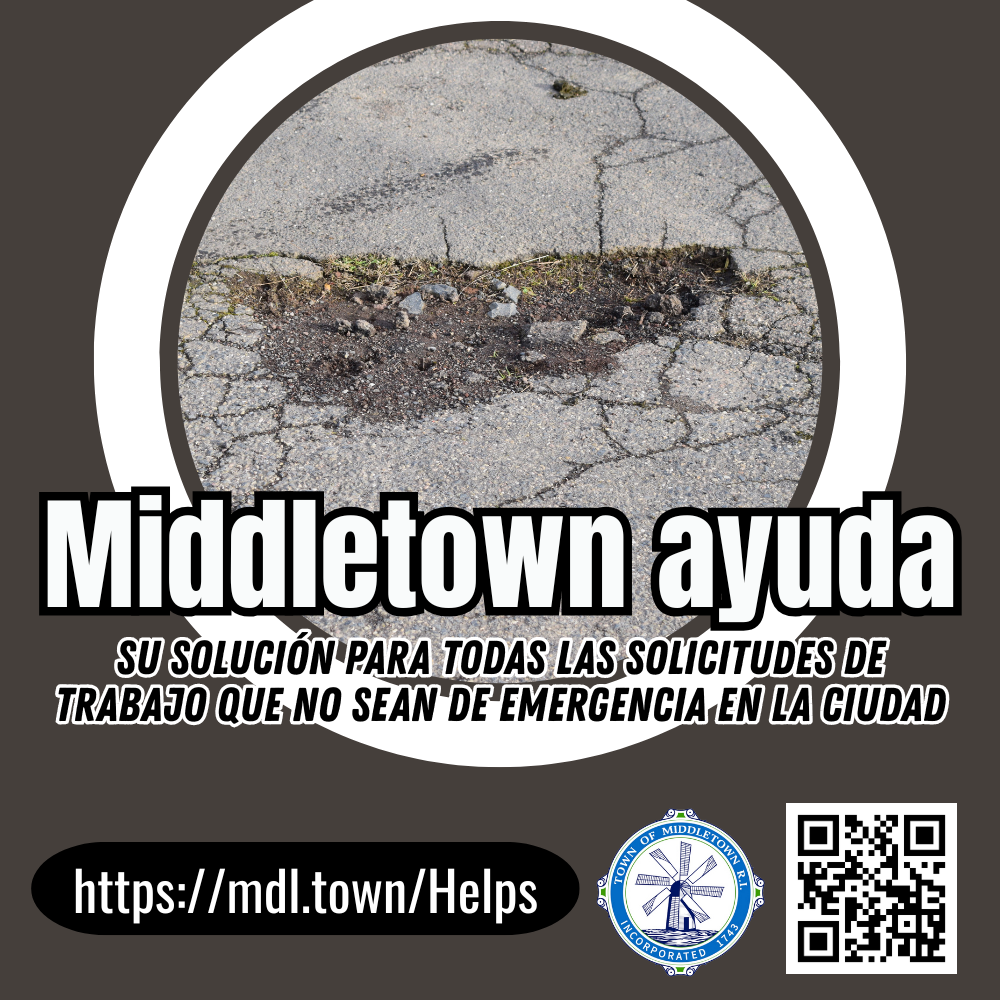 Middletown Helps Black Background With Pothole Spanish