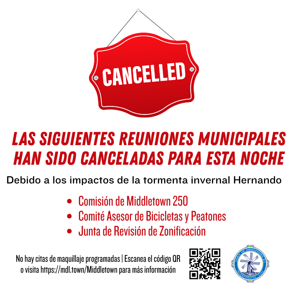 WS Hernando Meeting Cancellation Red Cancel Sign White Graphic 22426 Spanish