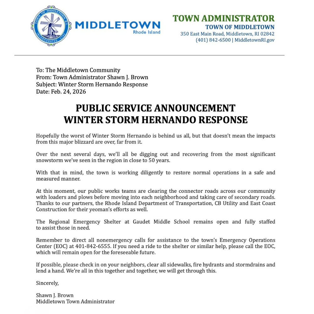 Winter Storm Hernando Public Service Announcement Shawn Brown Safety And Patience