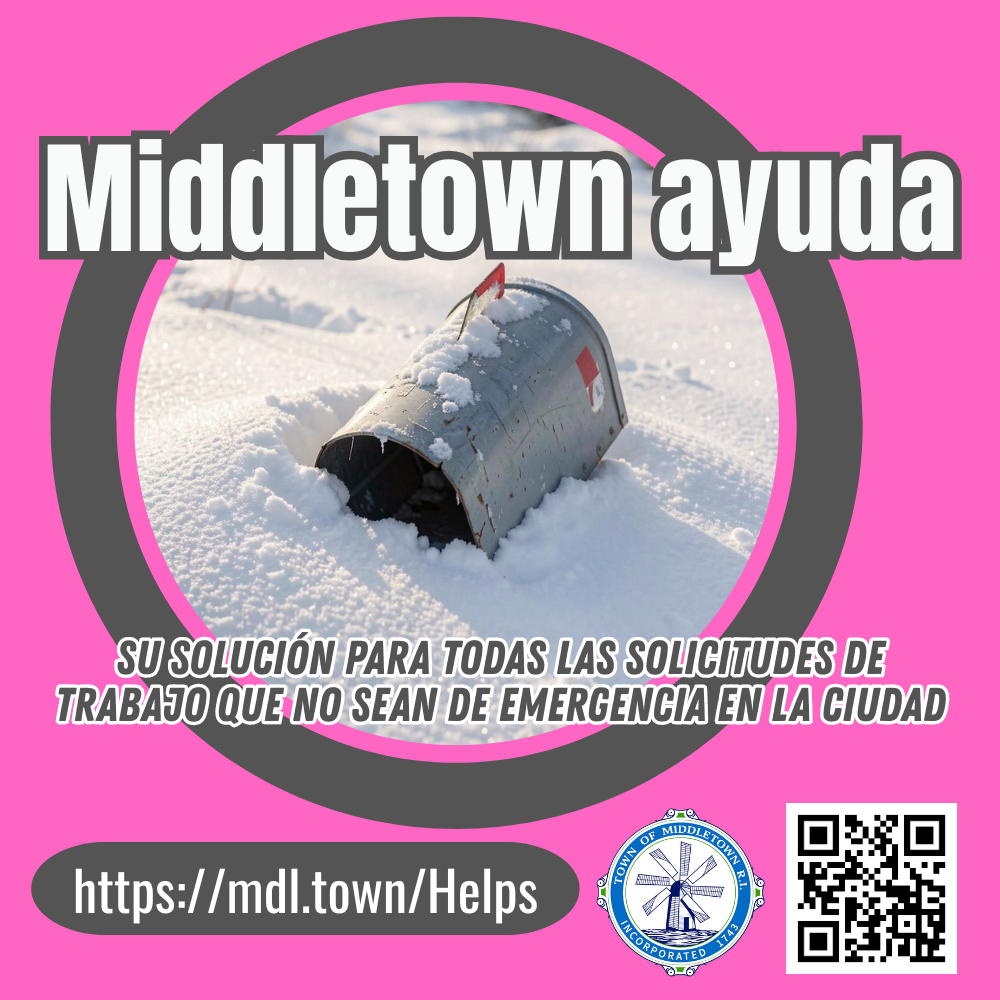 Middletown Helps Broken Mailbox Pink With Gray Lettering Spanish