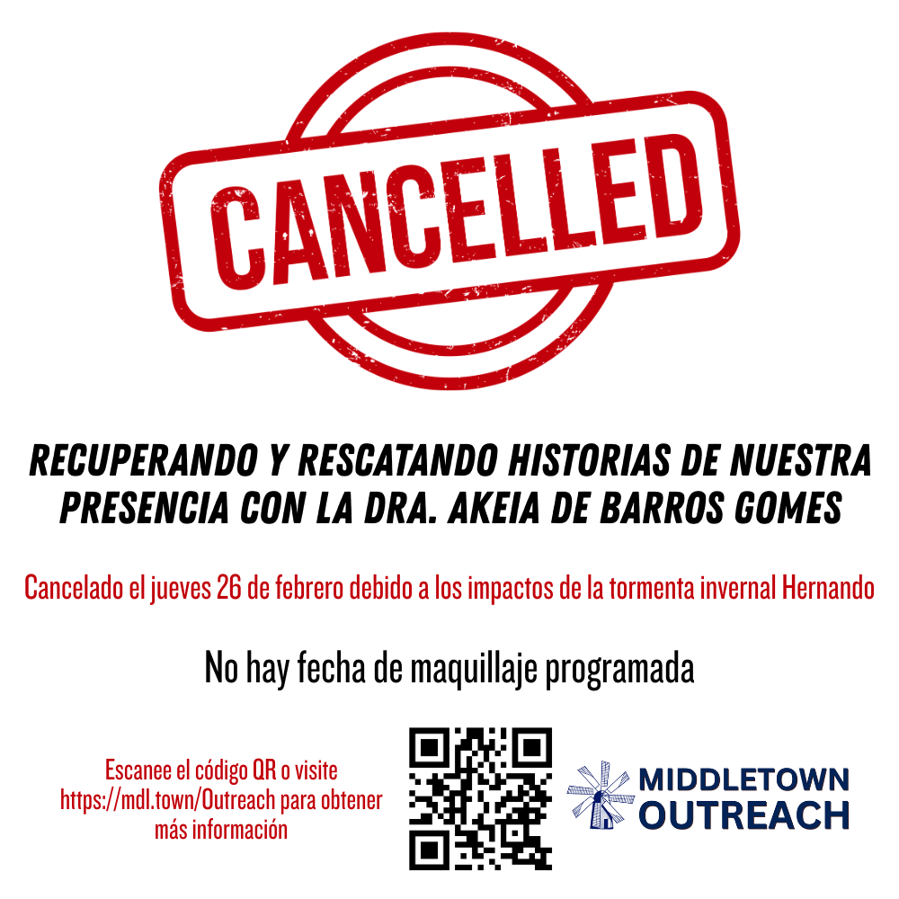 Cancelled Event At Middletown Public Library