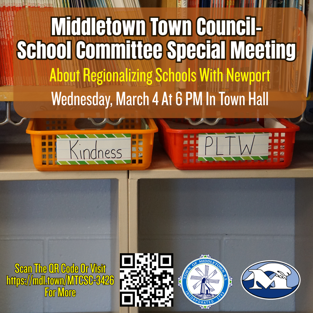 Town Council & School Committee Special Meeting Graphic Book Bins