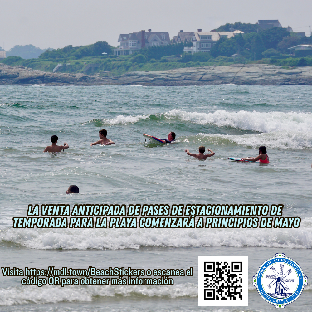 Preseason Beach Parking Stickers On Sale In Early May Graphic Kids Swimming In The Surf Spanish